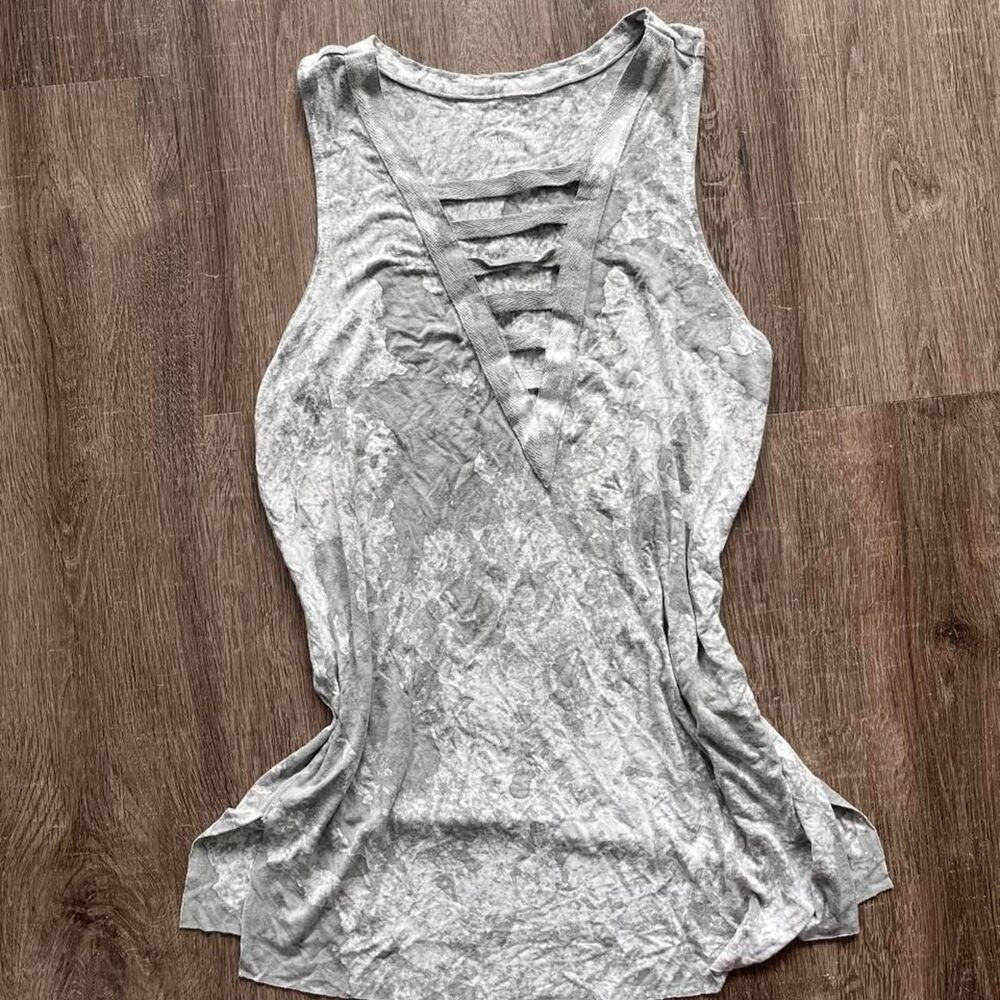 American Eagle Gray Tie Dye Tank